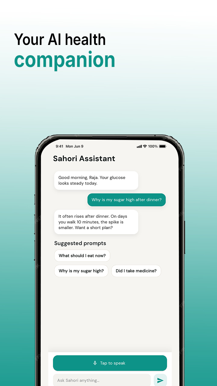 Sahori Assistant screen
